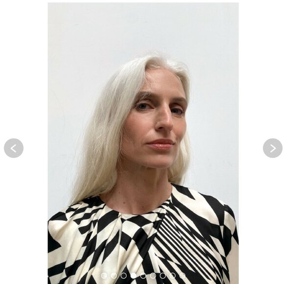 GORGEOUS ZARA SILK EFFECT BLOUSE BLACK AND WHITE. SIZE M - Picture 6 of 8